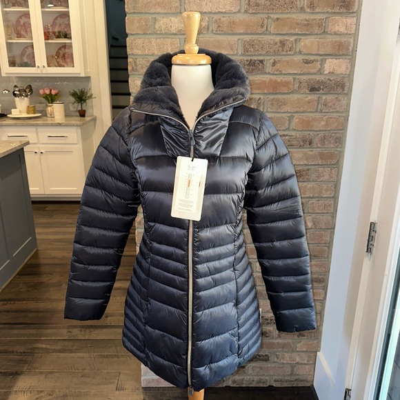SAVE THE DUCK Jackets & Blazers - NWT Save The Duck Irisy Coat Women's Full Zip Front Quilted Puffer Jacket Blue